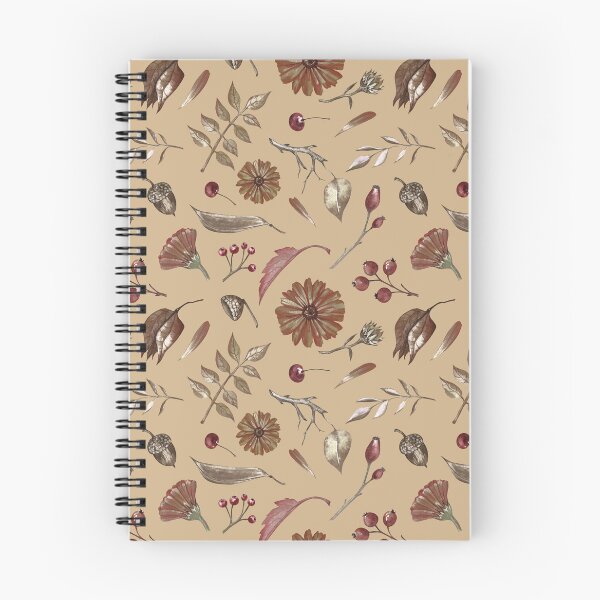 Item preview, Cozy Fall Meadow – Leaves & Wildflowers Pattern | Brown designed and sold by Frohyou.