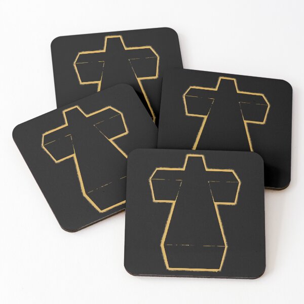 Item preview, Justice Band Golden Cross Electronic Music Symbol designed and sold by Ssirshop.