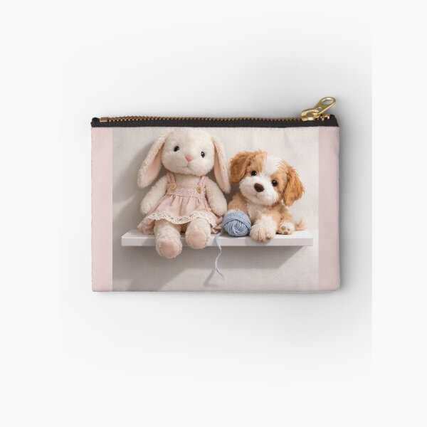 Item preview, Bunny, Puppy with blue yarn designed and sold by CrumbBumStudio.