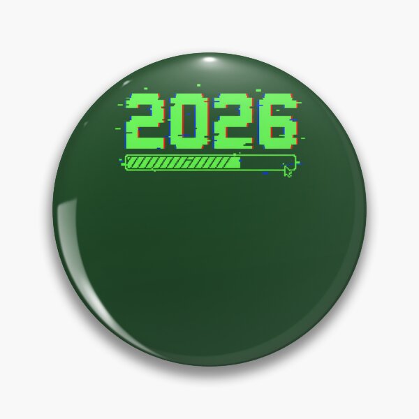 Item preview, 2026 Loading Bar - Glitch Pixel Art New Year Eve Sticker 674 designed and sold by joycehwang.
