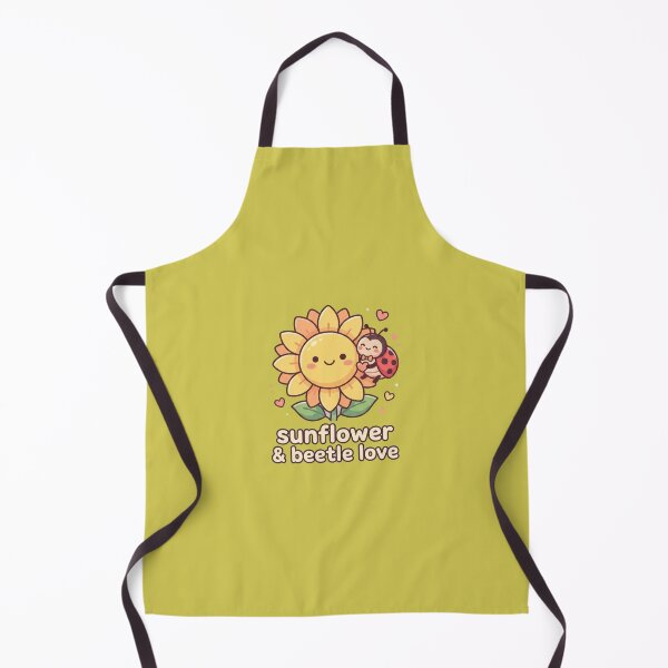 Item preview, Sunflower & Beetle Love – Cute Ladybug and Sunflower Wall Art, Kawaii Nature Decor designed and sold by morning sun.