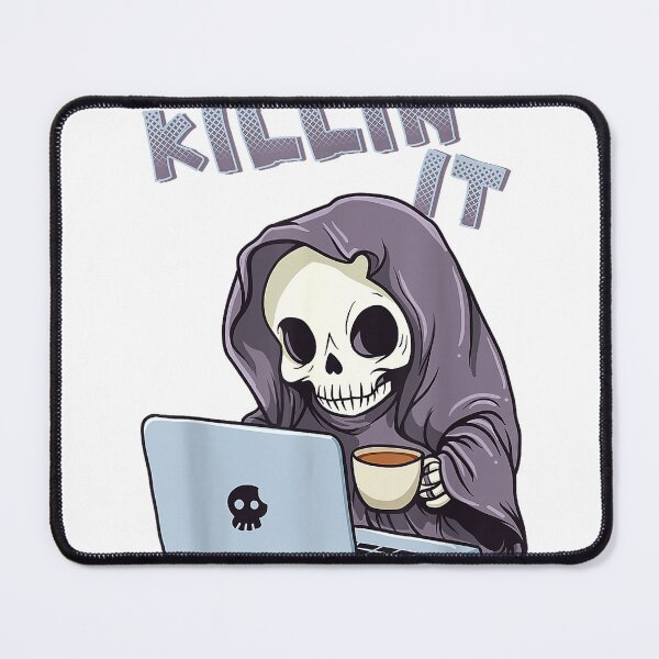 Item preview, Killin' It Funny Spooky Cute Grim Reaper Halloween Costume T-Shirt designed and sold by Magoya Store ⭐⭐⭐⭐⭐.