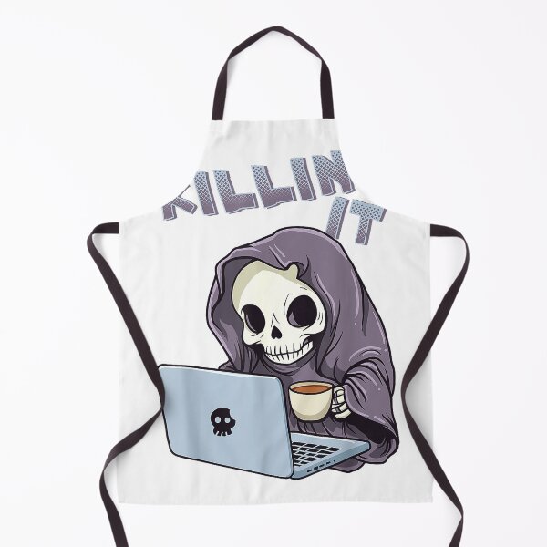 Item preview, Killin' It Funny Spooky Cute Grim Reaper Halloween Costume T-Shirt designed and sold by Magoya Store ⭐⭐⭐⭐⭐.