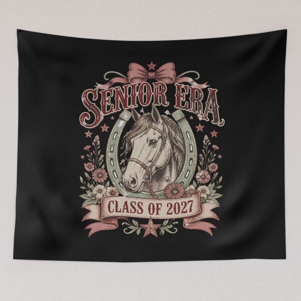 Item preview, Senior Era Class of 2027 Horse Girl Western Floral Graduation designed and sold by CalmDownZone ⭐️⭐️⭐️⭐️⭐️.