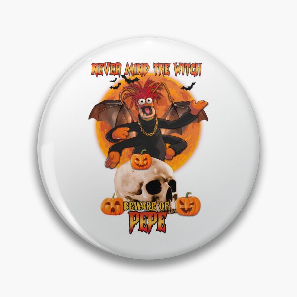 Item preview, Never Mind The Witch Beware Of Pepe The King Prawn Halloween designed and sold by RakeshPatelArt.