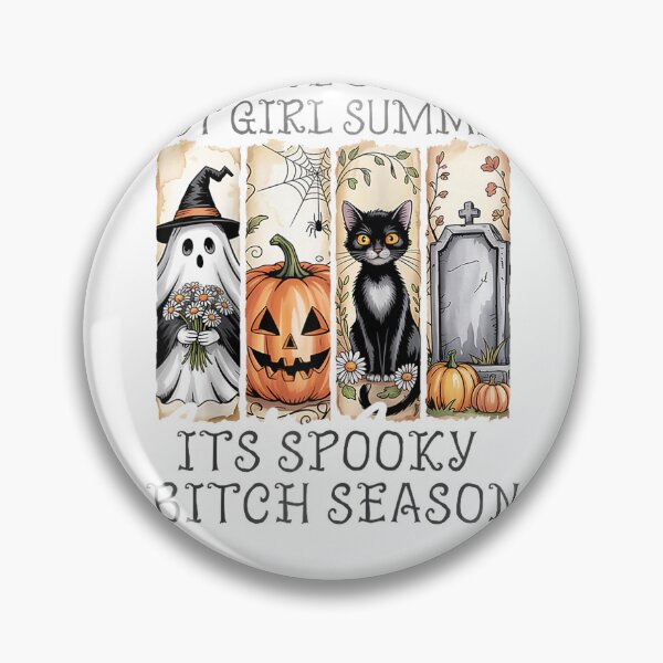 Item preview, Move Over Hot Girl Summer It's Spooky Season Halloween Raglan Baseball Tee designed and sold by Magoya Store ⭐⭐⭐⭐⭐.