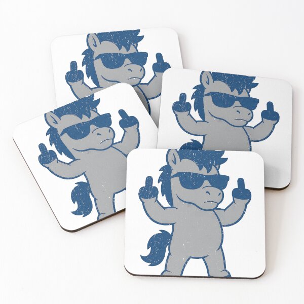 Item preview, Funny Horse Middle Finger Sunglasses Retro Design designed and sold by SariahSteng.