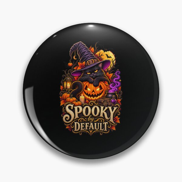 Item preview, Spooky by Default Black Cat Halloween designed and sold by wearlytee.