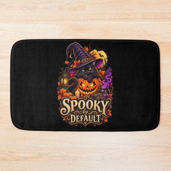 Item preview, Spooky by Default Black Cat Halloween designed and sold by wearlytee.