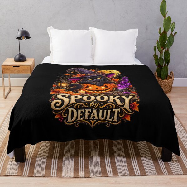 Item preview, Spooky by Default Black Cat Halloween designed and sold by wearlytee.