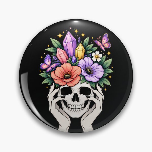 Item preview, Skull - Floral  Witchy Art designed and sold by Kaurisdigital.