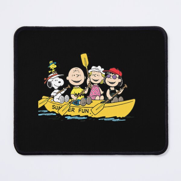 Item preview, Charlie Brown Snoopy Lucy Woodstock Kayaking Canoe Trip designed and sold by apamictryArt.
