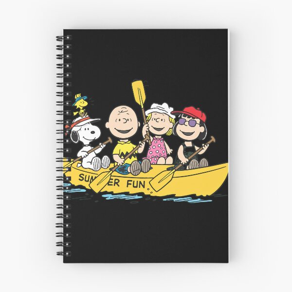 Item preview, Charlie Brown Snoopy Lucy Woodstock Kayaking Canoe Trip designed and sold by apamictryArt.