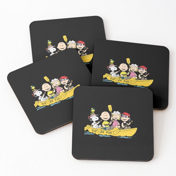 Item preview, Charlie Brown Snoopy Lucy Woodstock Kayaking Canoe Trip designed and sold by apamictryArt.