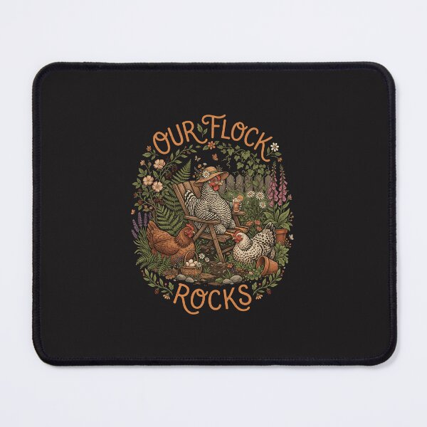 Item preview, Our Flock Rocks Cottagecore Chicken Garden Summer Vacation Graphic designed and sold by kiralynstration.