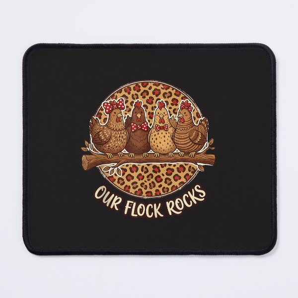 Item preview, Our Flock Rocks Cute Chickens Leopard Print Bows Graphic designed and sold by kiralynstration.