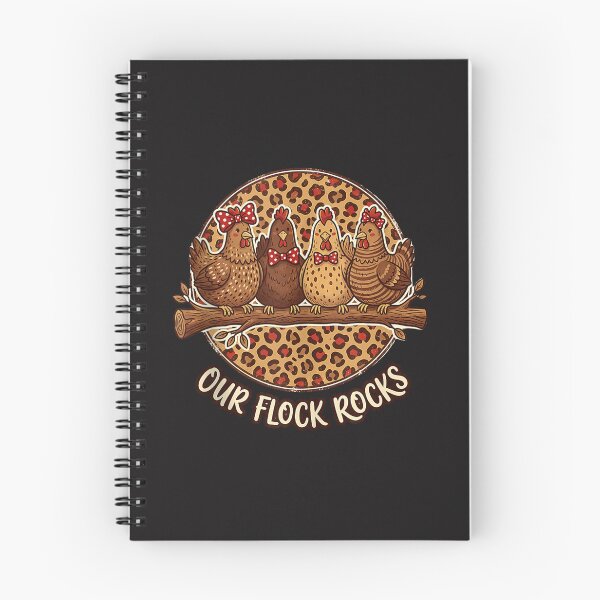 Item preview, Our Flock Rocks Cute Chickens Leopard Print Bows Graphic designed and sold by kiralynstration.