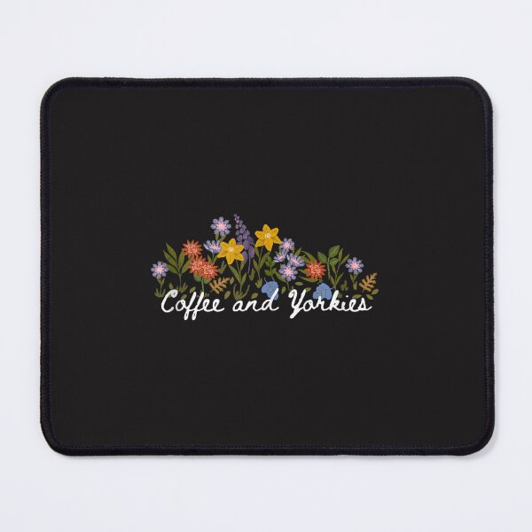 Item preview, Coffee and Yorkies Wildflowers Floral Dog Lover Graphic designed and sold by kiralynstration.