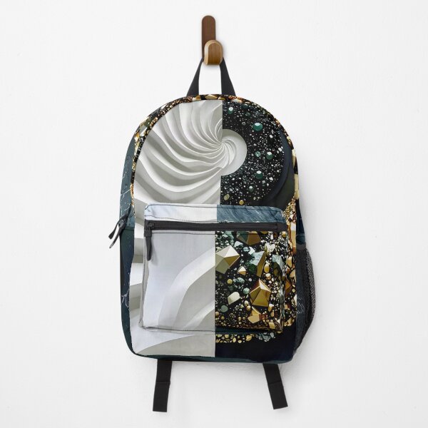 Item preview, Alabaster and Slate Geometric Spiral with Pyrite Accents designed and sold by Vicky Brago-Mitchell®.