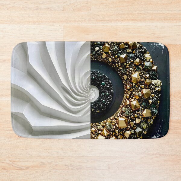 Item preview, Alabaster and Slate Geometric Spiral with Pyrite Accents designed and sold by Vicky Brago-Mitchell®.