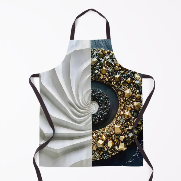 Item preview, Alabaster and Slate Geometric Spiral with Pyrite Accents designed and sold by Vicky Brago-Mitchell®.
