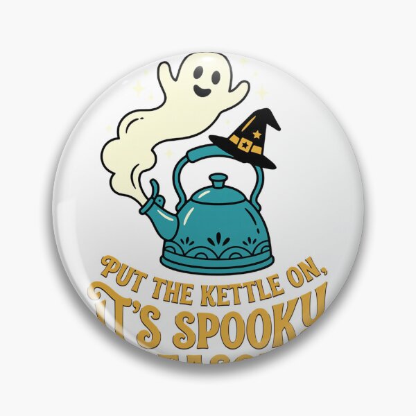 Item preview, Put The Kettle On Its Spooky Season Halloween Tea Lover Comfort Colors Crop Top designed and sold by Magoya Store ⭐⭐⭐⭐⭐.