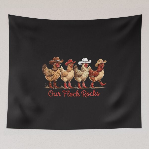 Item preview, Our Flock Rocks Cowboy Boots Western Chickens Family Matching Graphic designed and sold by kiralynstration.