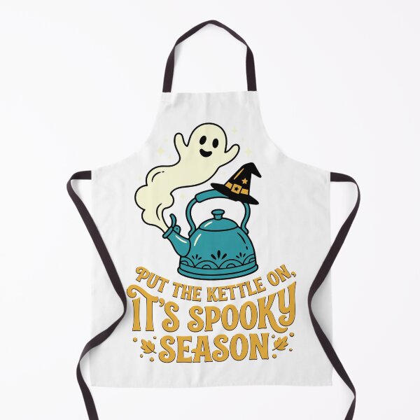 Item preview, Put The Kettle On Its Spooky Season Halloween Tea Lover Long Sleeve T-Shirt designed and sold by JJLetterDesigns.