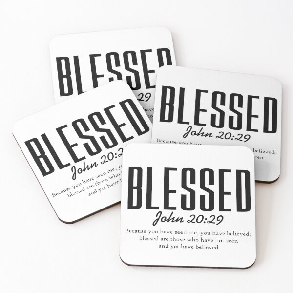Item preview, Blessed John 20:29 Typography designed and sold by GodQuote.