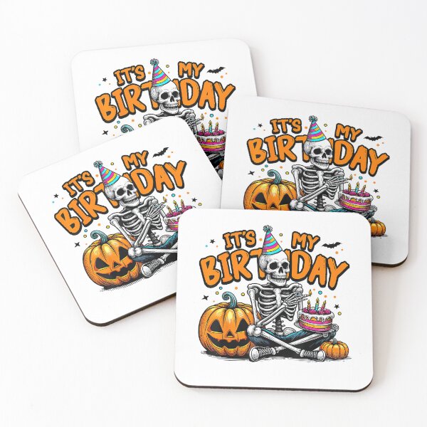 Item preview, It's My Birthday Skeleton Happy Halloween Birthday Party T-Shirt designed and sold by FLOR1991.