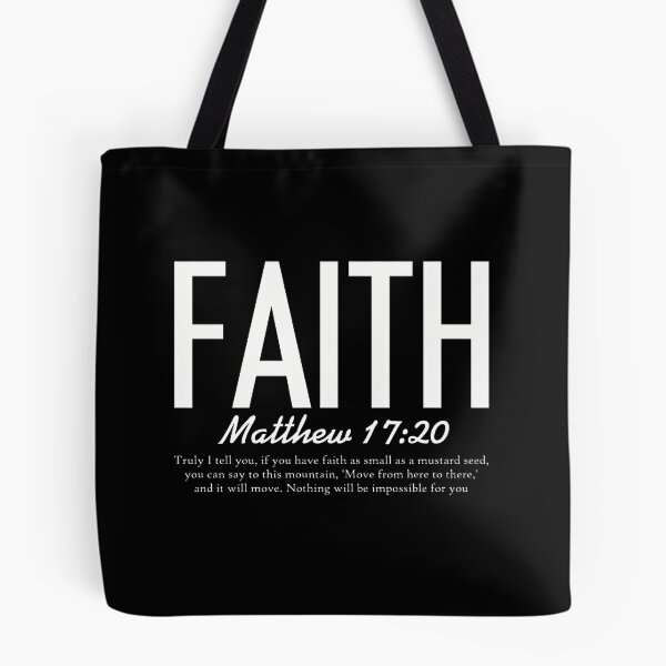 Item preview, Faith matthew 17:20 Typography designed and sold by GodQuote.