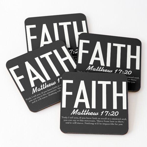 Item preview, Faith matthew 17:20 Typography designed and sold by GodQuote.
