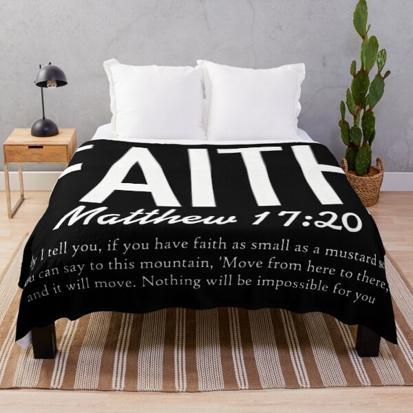Item preview, Faith matthew 17:20 Typography designed and sold by GodQuote.