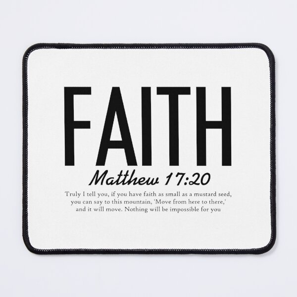 Item preview, Faith matthew 17:20 Typography designed and sold by GodQuote.