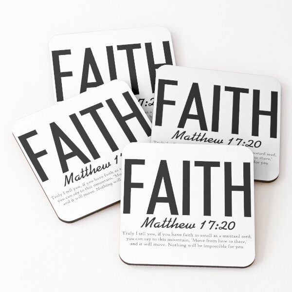 Item preview, Faith matthew 17:20 Typography designed and sold by GodQuote.