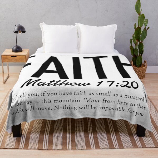 Item preview, Faith matthew 17:20 Typography designed and sold by GodQuote.