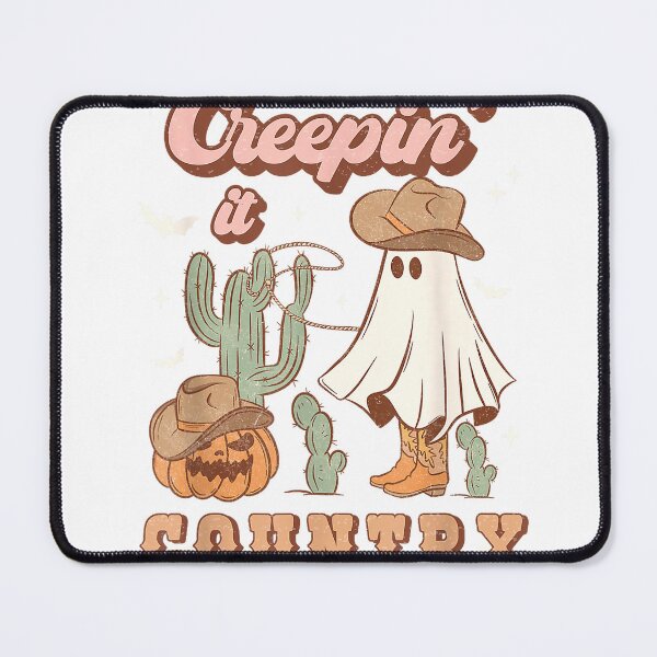 Item preview, Retro Halloween Cowgirl Ghost Western Creepin' It Country T-Shirt designed and sold by Magoya Store ⭐⭐⭐⭐⭐.