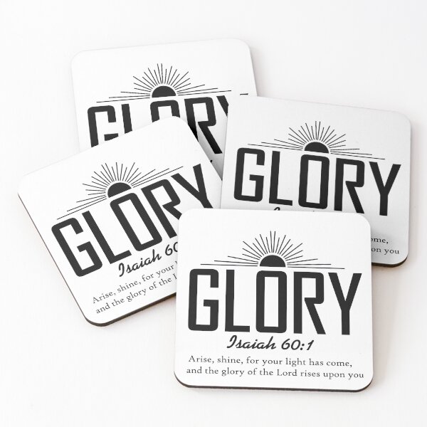 Item preview, Glory Isaiah 60:1 Typography designed and sold by GodQuote.