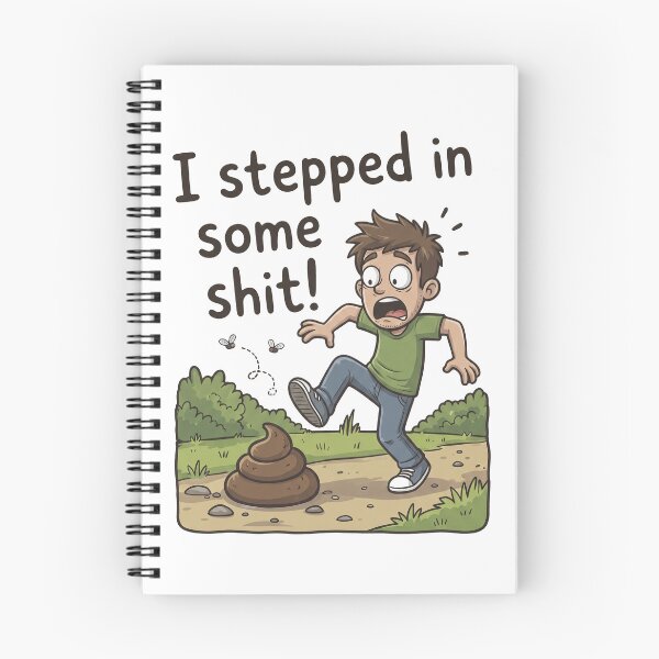 Item preview, I Stepped in Some Shit Funny Cartoon Dog Poop Accident designed and sold by LOVEARTDESIGN.