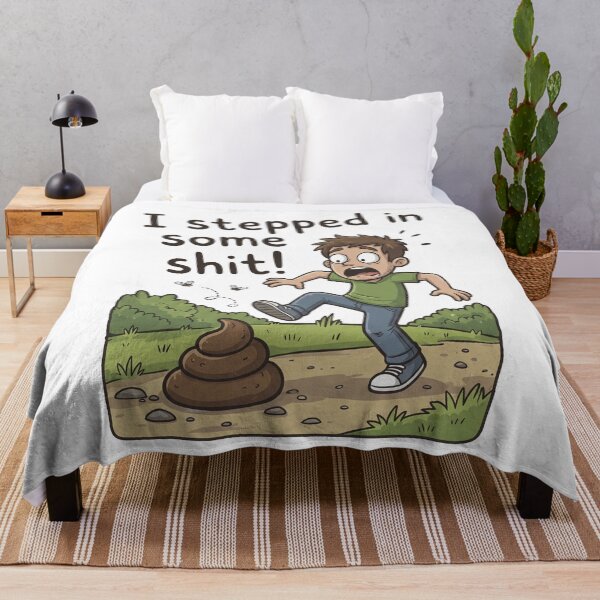 Item preview, I Stepped in Some Shit Funny Cartoon Dog Poop Accident designed and sold by LOVEARTDESIGN.