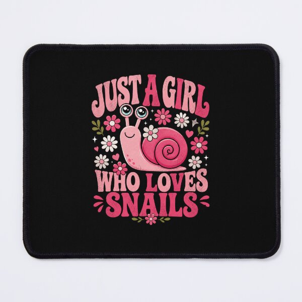 Item preview, Just a Girl Who Loves Snails Cute Pink Snail Lover Gift Design designed and sold by MiALopezArt.