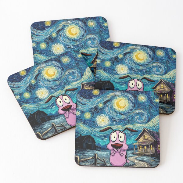 Item preview, Pink Dog Under a Swirling Midnight Sky designed and sold by The Mellonaire.