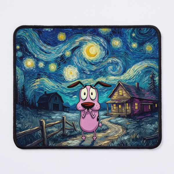 Item preview, Pink Dog Under a Swirling Midnight Sky designed and sold by The Mellonaire.
