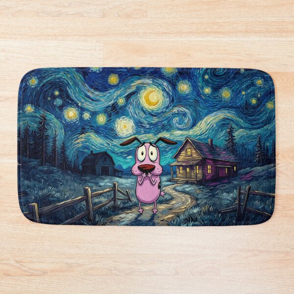 Item preview, Pink Dog Under a Swirling Midnight Sky designed and sold by The Mellonaire.