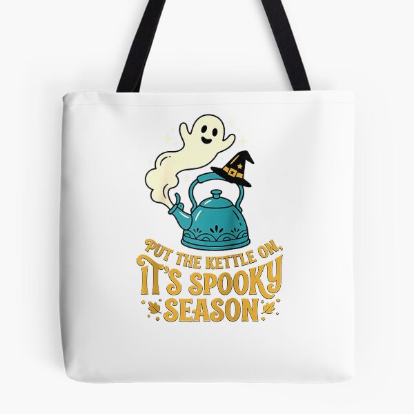 Item preview, Put The Kettle On Its Spooky Season Halloween Tea Lover Raglan Baseball Tee designed and sold by Badriiiii.