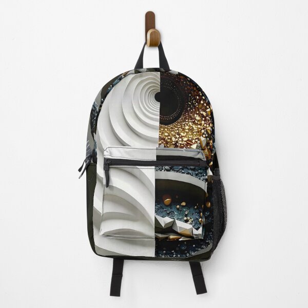 Item preview, Alabaster and Slate Geometric Spiral with Pyrite Accents designed and sold by Vicky Brago-Mitchell®.
