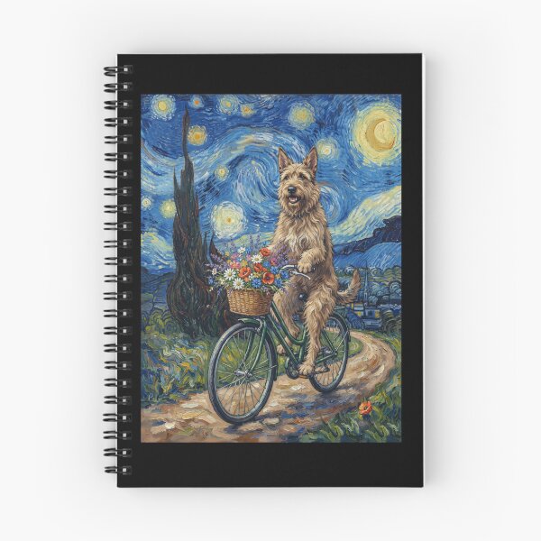 Item preview, Berger Picard Biking Bike Starry Night Van Gogh Art Dog Lover designed and sold by dian-rody-crest.