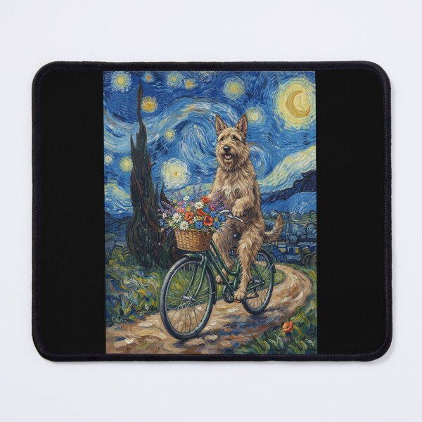 Item preview, Berger Picard Biking Bike Starry Night Van Gogh Art Dog Lover designed and sold by dian-rody-crest.