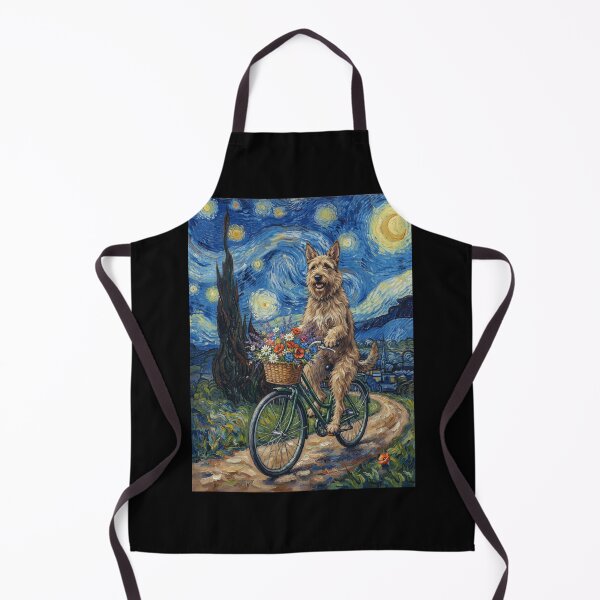 Item preview, Berger Picard Biking Bike Starry Night Van Gogh Art Dog Lover designed and sold by dian-rody-crest.