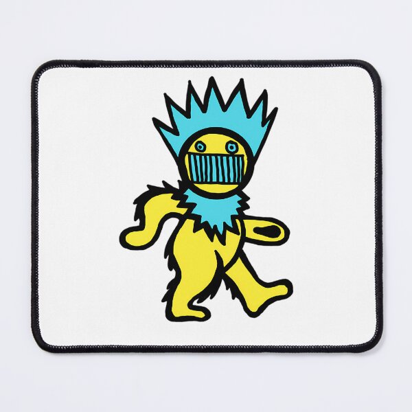 Item preview, Yellow Walking Bear Spiky Blue Head Mask designed and sold by RichardScanlen.